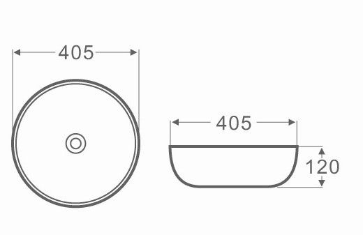 Basin Round 405x405x120