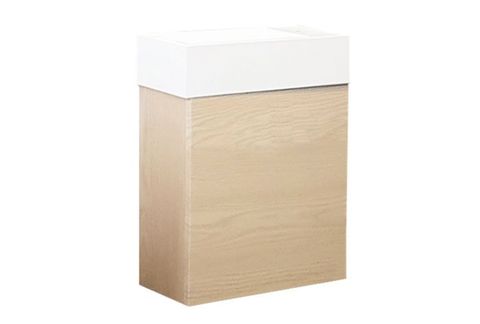 400 Wall Hung Cabinet Beech Wood One Door