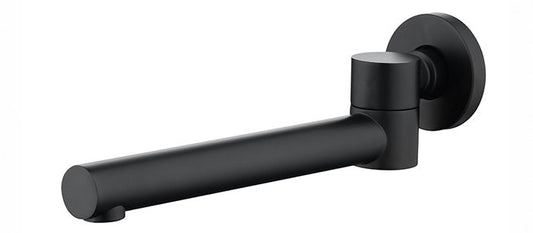 Pavia Swivel Bath Spout Round Black