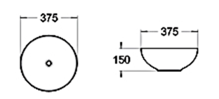 Basin Round OF 375x375x150