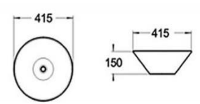 Basin Round 415x415x150