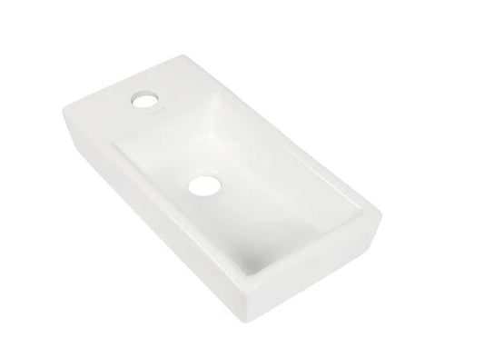 Compact Wall Hung Basin Right Hand 200x405