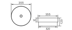 InsertBasin Slim NTH 355x355