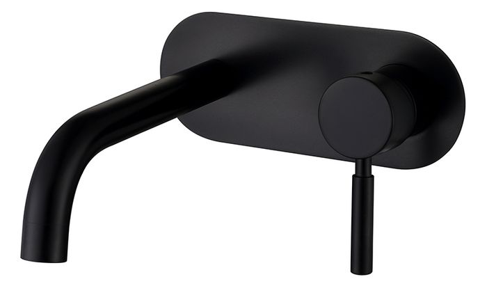 Pavia Wall Basin Mixer Matte Black