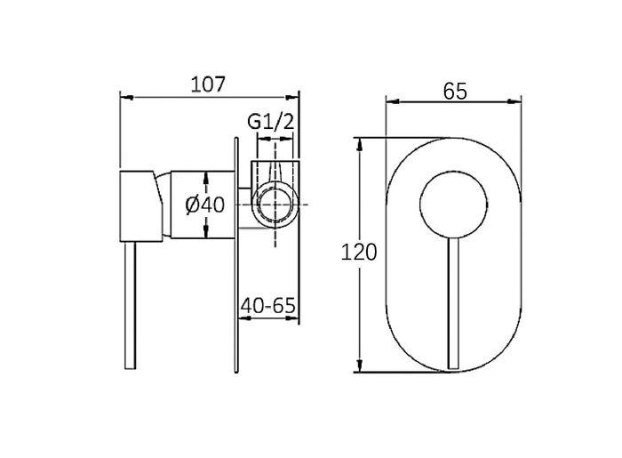 Roul Shower Mixer Chrome