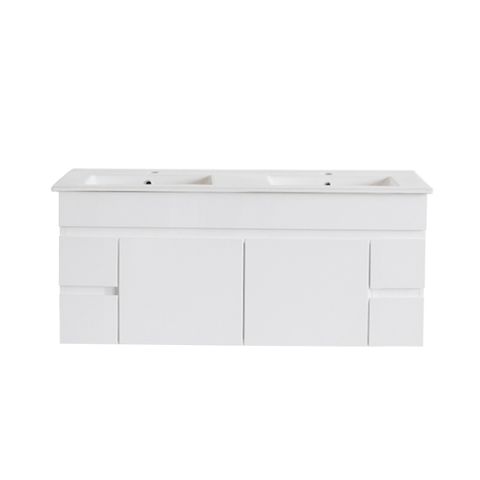 Pavia Cabinet 1200 Wall Hung Double Bowls