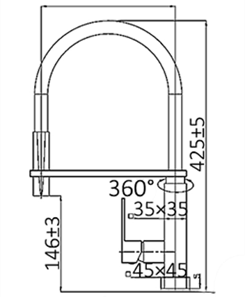 Pull Out Kitchen Mixer