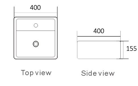 Basin Square 420x400x155