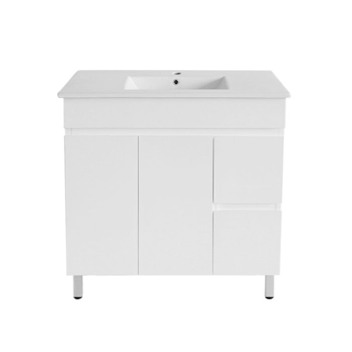 Slimline 900 Vanity Leg Ceramic Top Right Hand Drawers