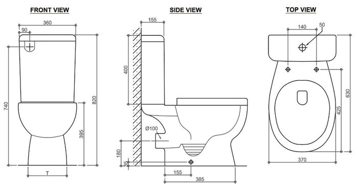 Massa Toilet Suite P Trap