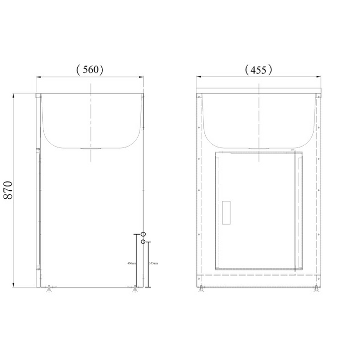 Compact Laundry Sink 45L