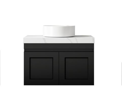 Hampton Black n Chromeina Vanity Top 75