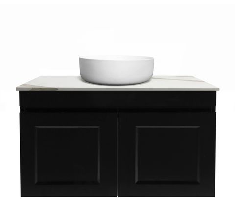 Hampton Matte Black Cabinet 75