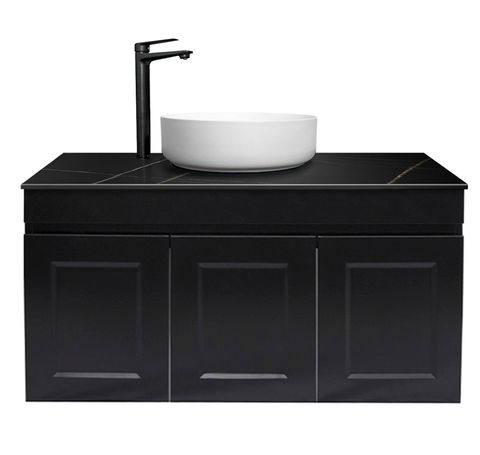 Hampton Matte Black Cabinet 90