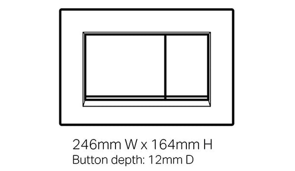 Sigma Dual Flush Button Square Matte White