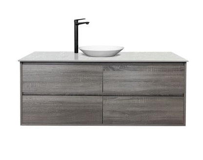 Max 1200 Wall Hung Grey Vanity with Slimline Ceramic Top