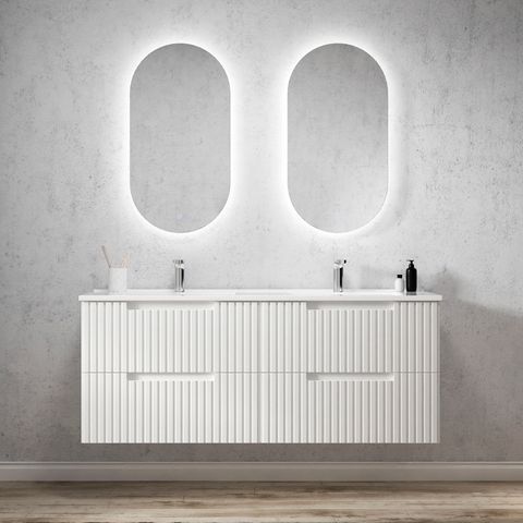 Noosa Matte White 1500X460X550 Wall Hung Vanity