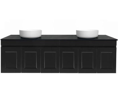 Hampton 1800 Black Vanity with Stone Top