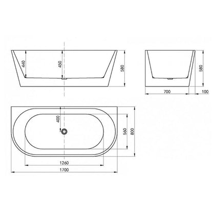 Verona BTW Bathtub 1700 NF