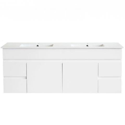 PVC Cabinet 1500 Wall Hung Double Bowl