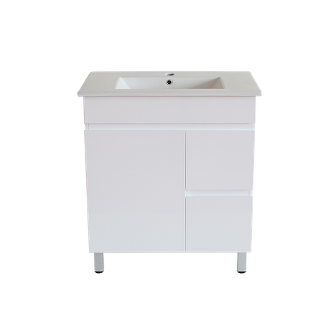 PVC Cabinet Leg with Ceramic Top - Right Hand Drawers 750x460