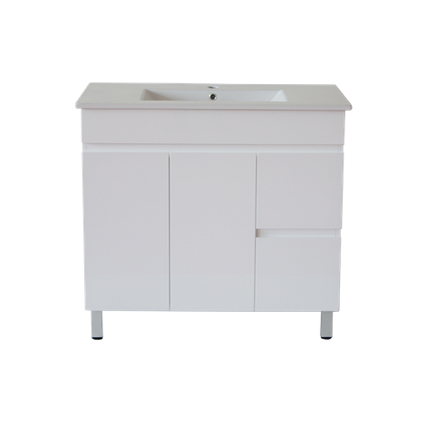 PVC Cabinet Leg with Ceramic Top Right Hand Drawers 900x460