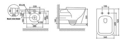 X Cube Wall Hung Pan Geberit Set